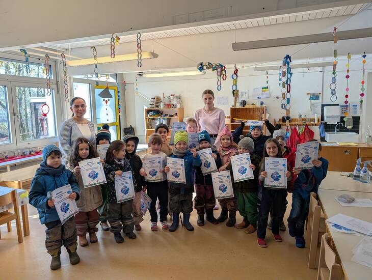 Gruppenfoto Remsos kleine Klimaforscher 