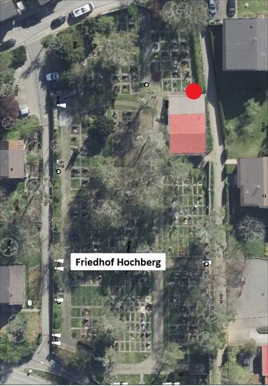 Luftbild Friedhof Hochberg.
