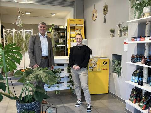 Eröffnung "herbinos": Oberbürgermeister Dirk Schönberger und Jasmin Bürkle
