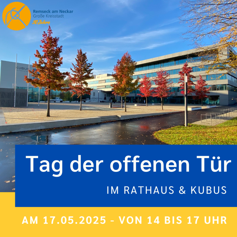 Plakat für den Tag der offenen Tür im Rathaus 2025.