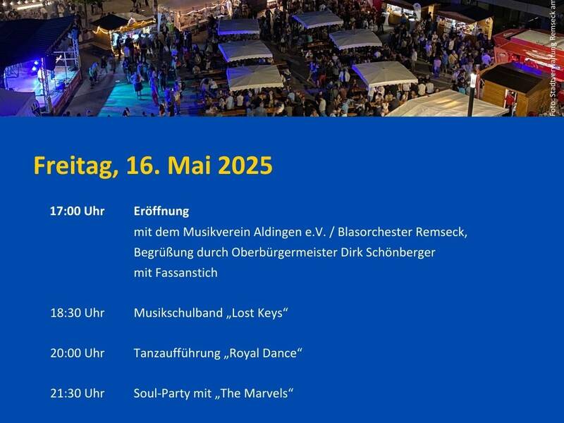 Plakat des Marktplatzfestes 2025.